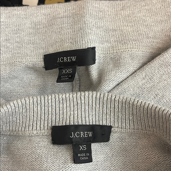 J. Crew Cotton Cashmere Jogger Pullover Set XS Grey Neutral Knit Minimalist - Picture 9 of 11